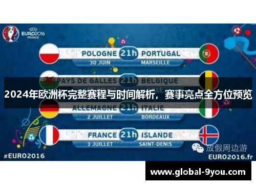 2024年欧洲杯完整赛程与时间解析，赛事亮点全方位预览